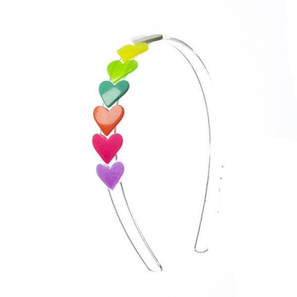 Centipede Heart Neon Combination Headband Kids Hair Accessories Lilies & Roses   