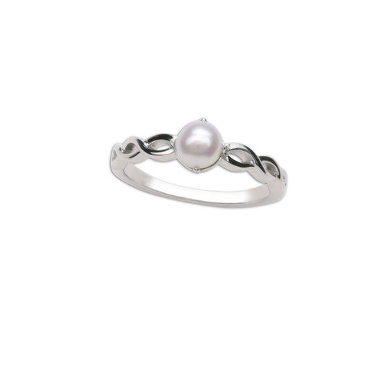 Girls Sterling Silver Freshwater Pearl Baby Ring for Kids - Size 3 Accessories Cherished Moments   