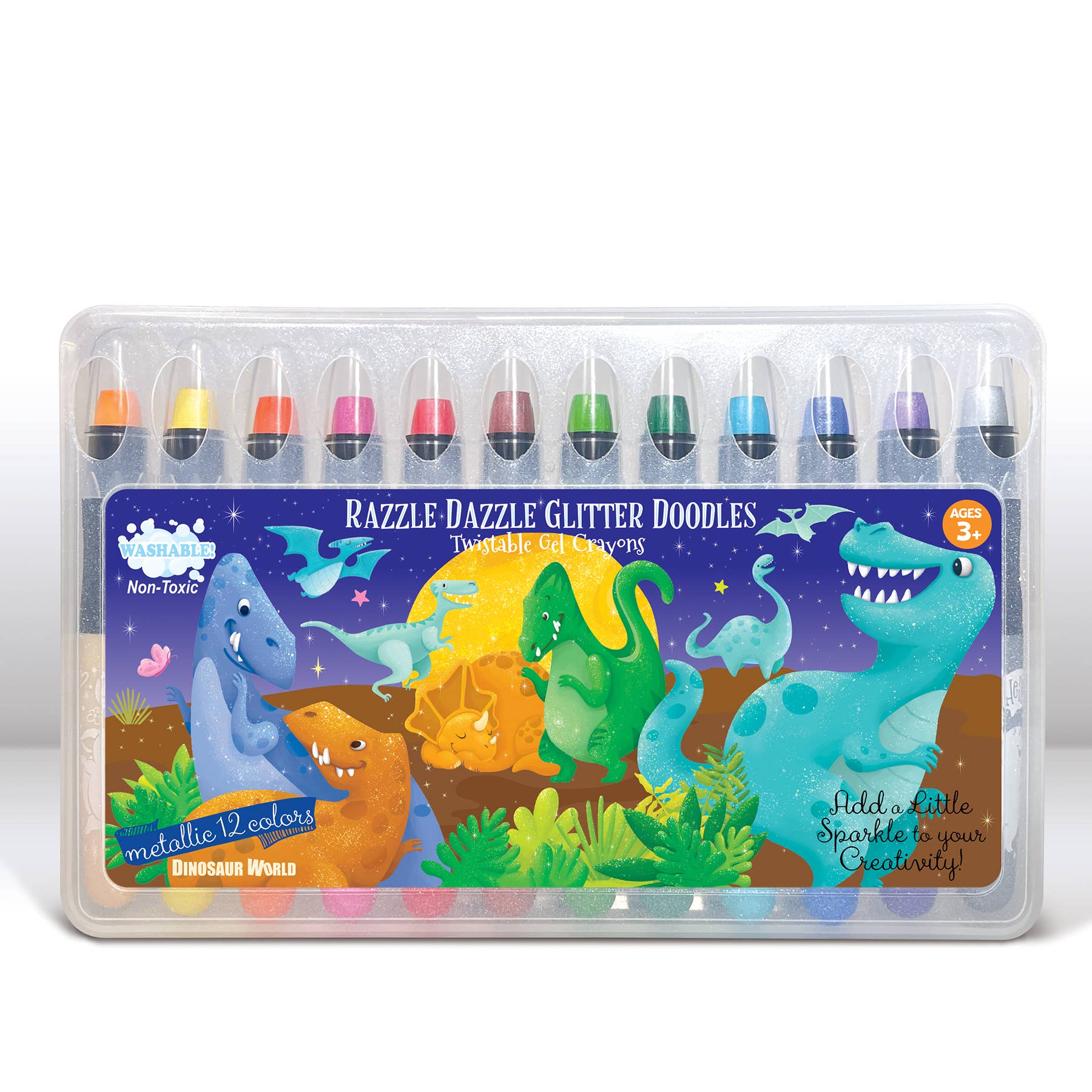 Washable Gel Crayons, Assorted Colors, Non-Toxic Twistable Gel