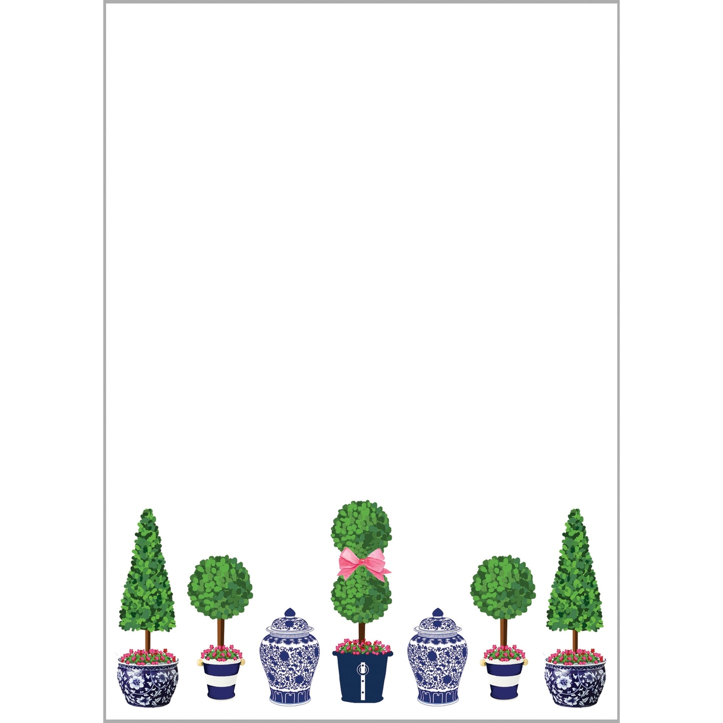 Topiary Trees with Pink Bow Notepad Gifts WH Hostess   