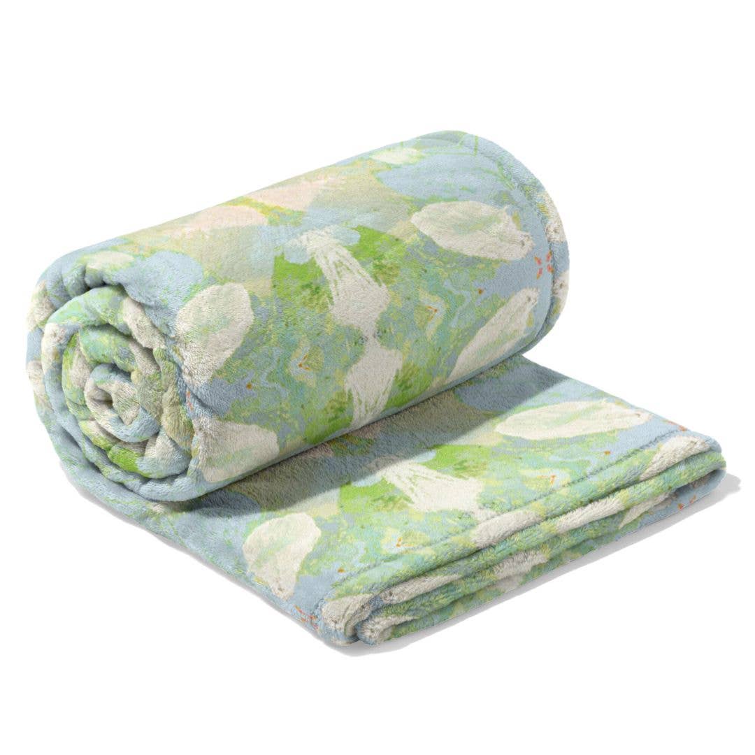 Elephant Falls Fleece Blanket: One Size Gifts Laura Park Designs   