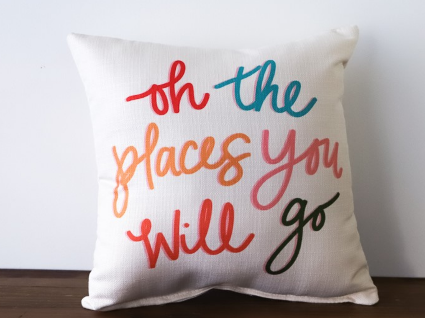 Oh the Places Handwritten Pillow Home Decor The Little Birdie   