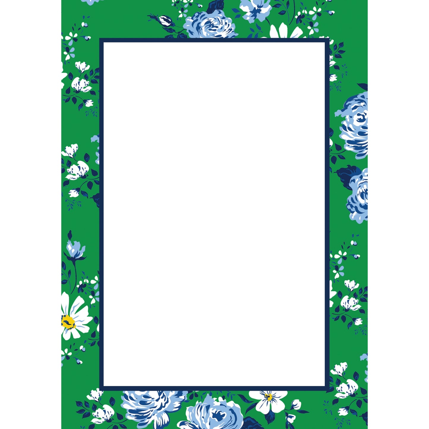 Green Floral Notepad Paper Goods WH Hostess   
