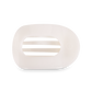 Coconut White Large Flat Round Clip Hair Accessories TELETIES   