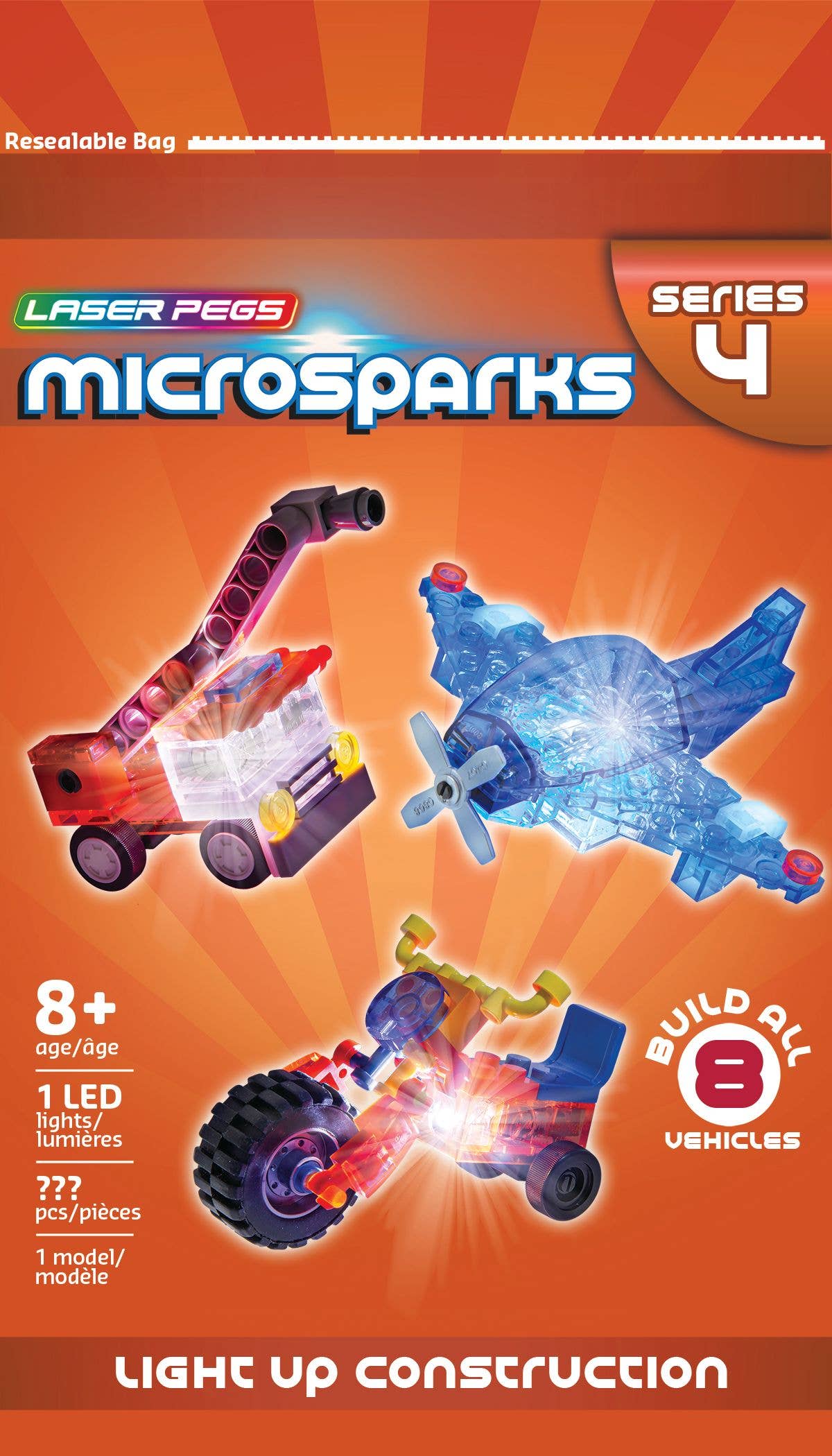 Laser Pegs - MicroSparks Vehicle Assortment (Series 4) Toys Laser Pegs   