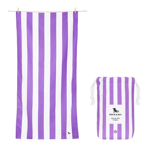 Cabana XLarge Towel - Brighton Purple Gifts Dock & Bay   
