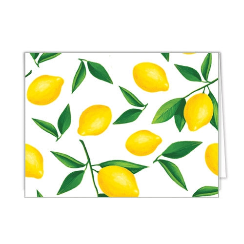 Lemons Folded Cards Paper Goods WH Hostess   