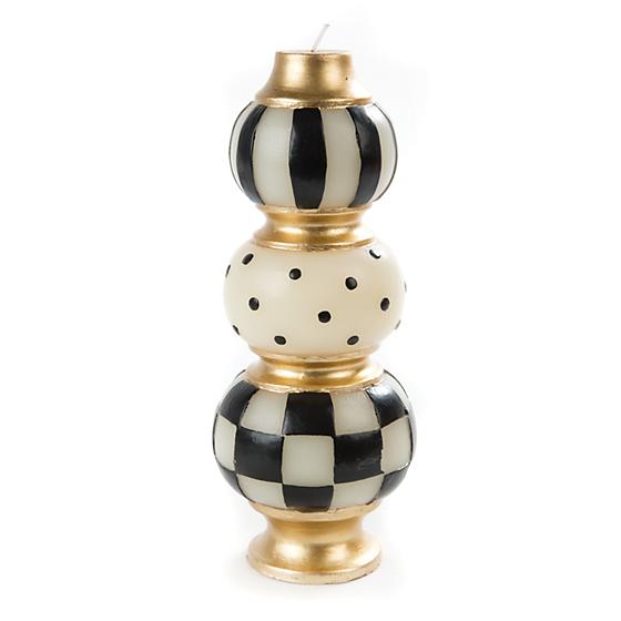 Finial Candle - Black & Ivory Home Decor MacKenzie Childs   