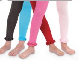 Pima Cotton Ruffle Footless Tights Kids Socks + Tights Jefferies Socks   
