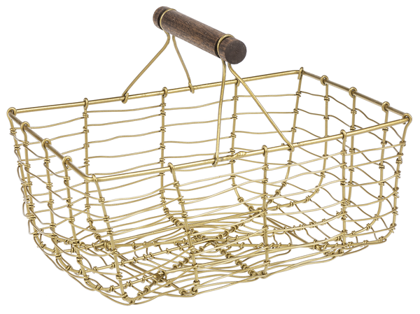 Gold Mini Basket Home Decor Midwest-CBK Rectangle  
