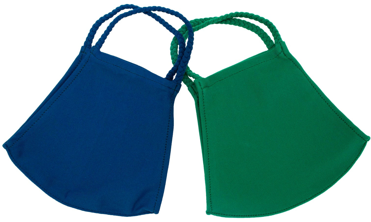 Kid's Pom Masks Set of 2 - Bottle Green/Navy Kids Misc Accessories Pomchies   