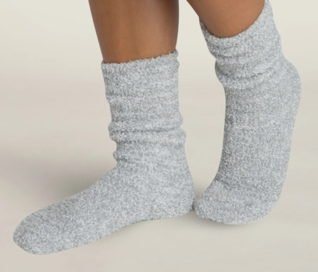 CozyChic Heathered Women's Socks - Blue Water/White Gifts Barefoot Dreams   