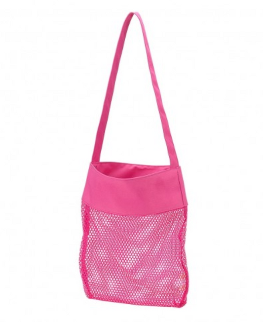 Mesh Tote Kids Backpacks + Bags Viv & Lou Hot Pink  