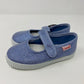 Girl Mary Jane - Blue Sparkle Shoes Cienta   