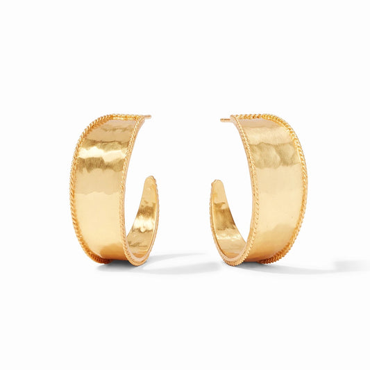 Savoy Hoop Gold -  Medium Earrings Julie Vos   