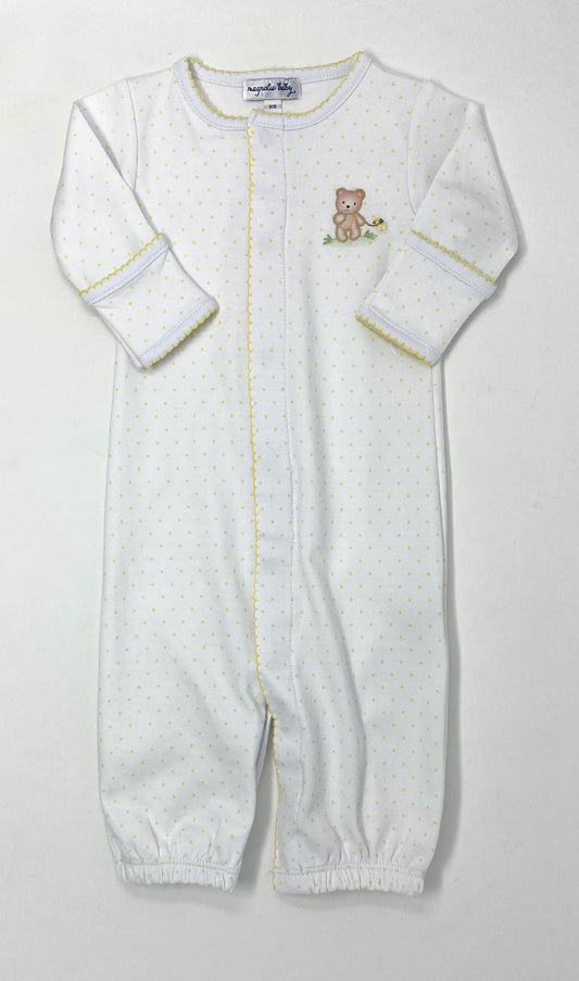 Yellow Sweet Teddies Embroidered Converter Baby Sleepwear Magnolia Baby   