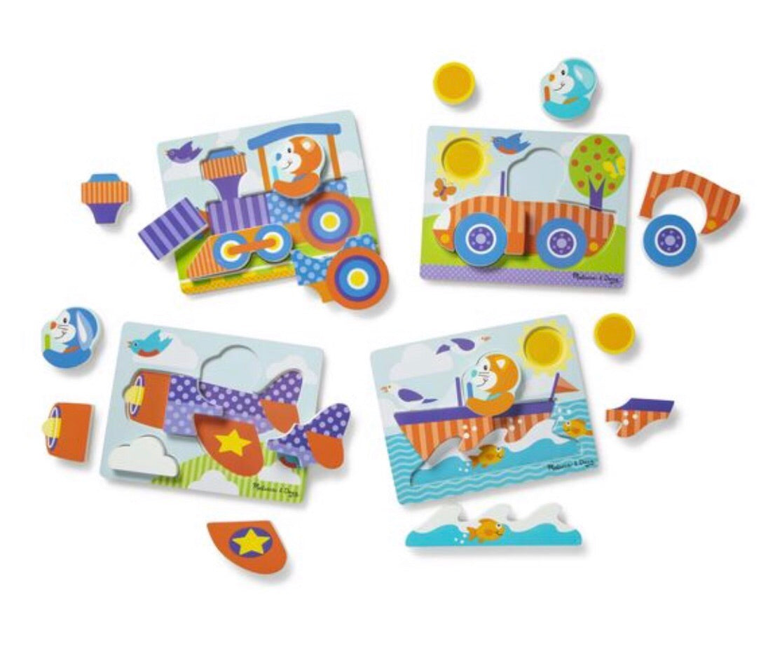 First Play Jigsaw Puzzle Set Vehicles Gifts Melissa & Doug   