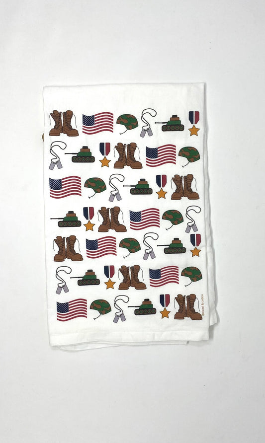 Love My Soldier, Hand Towel Textiles Coast & Cotton   