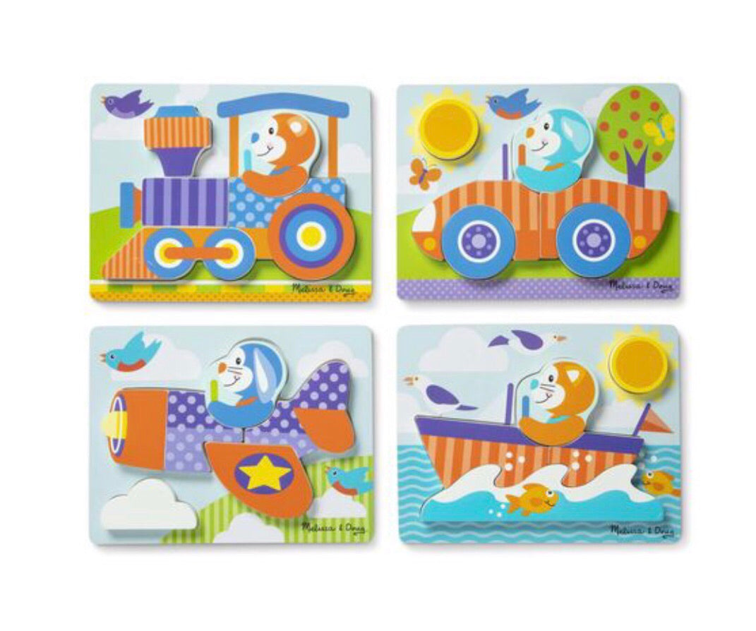 First Play Jigsaw Puzzle Set Vehicles Gifts Melissa & Doug   