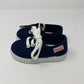 Laced Canvas Sneaker - Navy Shoes Cienta   