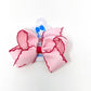 Medium Moonstitch Basic Bow Kids Hair Accessories Wee Ones Pearl Pink with Shocking Pink  