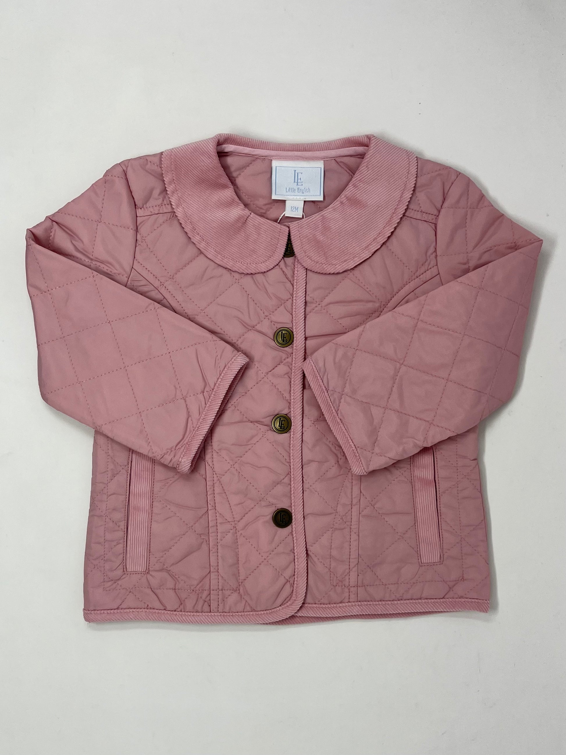 Classic Quilted Jacket - Light Pink Girls Outerwear Little English   