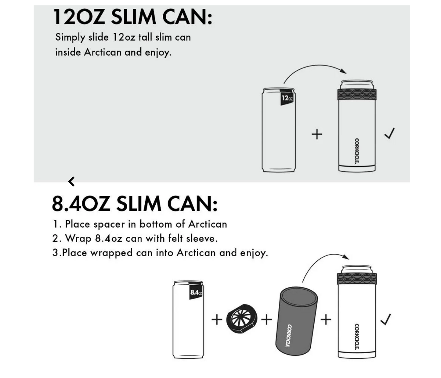 Slim Artican - 12oz Matte Black Insulated Drinkware Corkcicle   