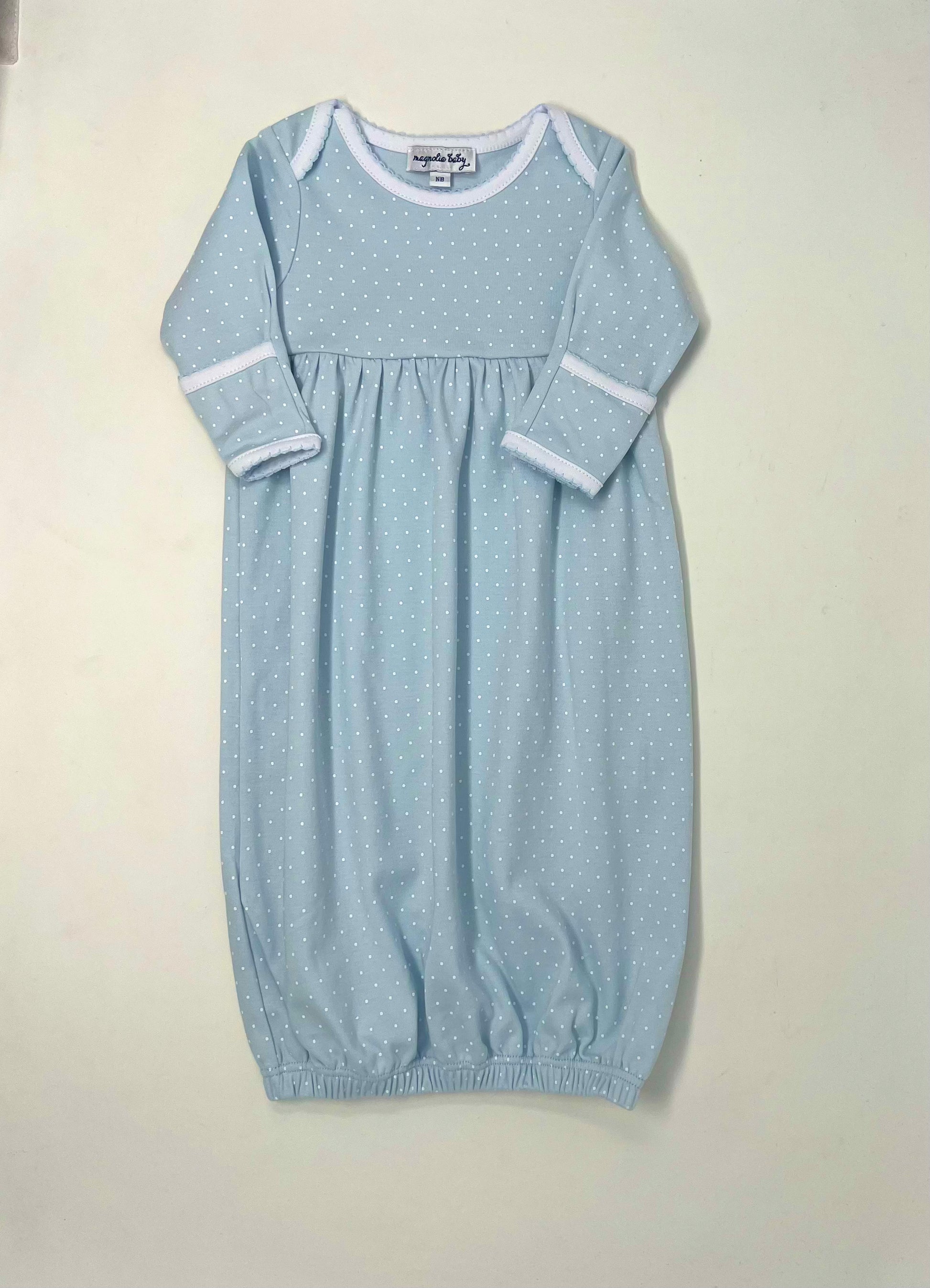 Simply Sweet Gathered Gown - Lt. Blue Baby Sleepwear Magnolia Baby   