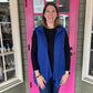 Cobalt Honeycomb Jacquard Swing Pocket Vest Women's Clothing Habitat   