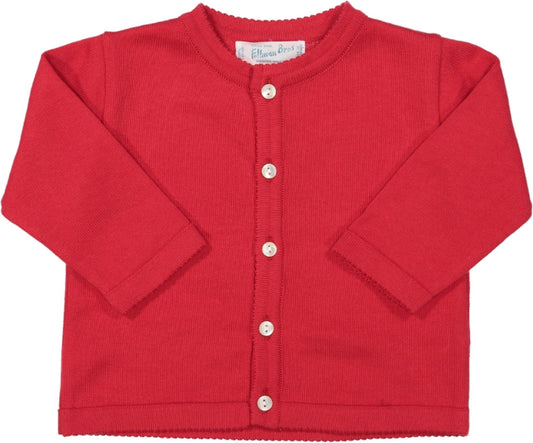 Classic Knit Cardigan - Red Girls Sweaters + Sweatshirts Feltman Brothers   