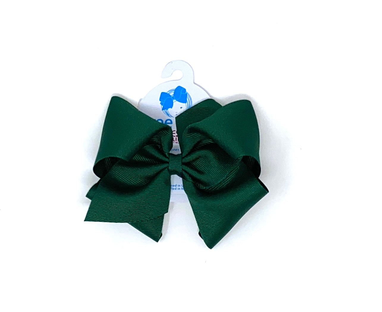 Mini King Grosgrain Bow Accessories Wee Ones Forest Green  