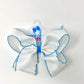 King Moonstitch Basic Bow Kids Hair Accessories Wee Ones White with Island Blue  