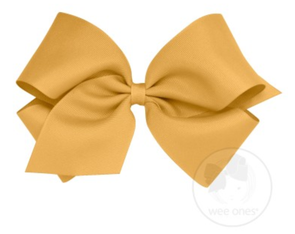 King Grosgrain Bow - Old Gold Accessories Wee Ones   
