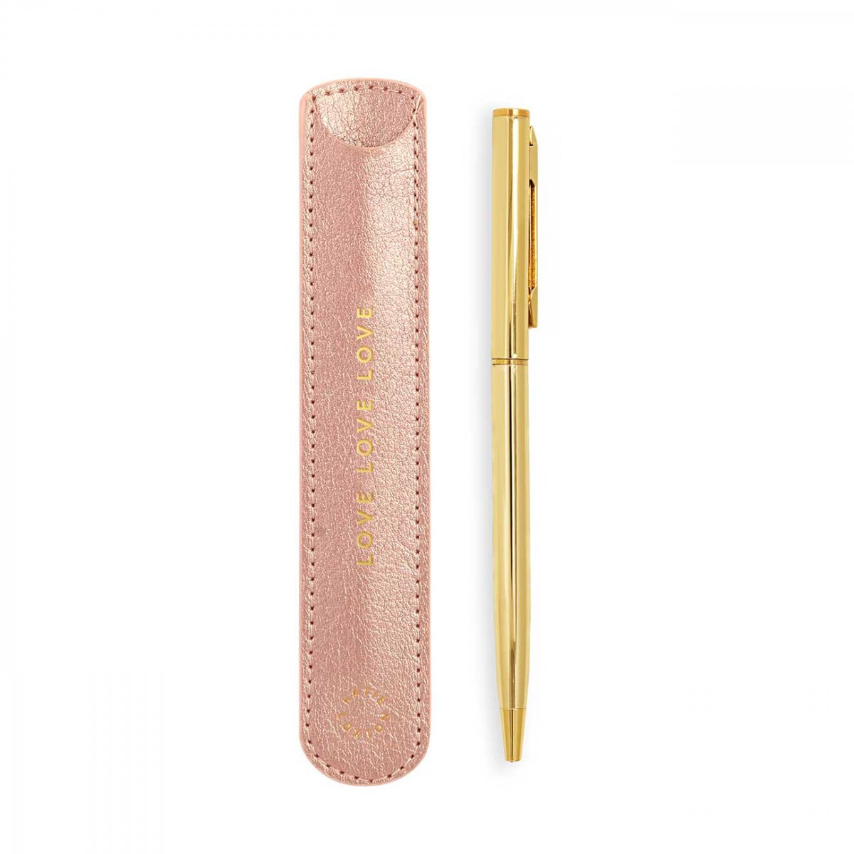 Pen Sleeve with Gold Pen - Love Love Love Women's Accessories Katie Loxton   