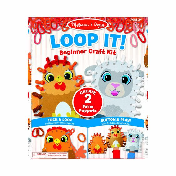 Loop It! Beginner Craft Kit - Farm Puppets Gifts Melissa & Doug   