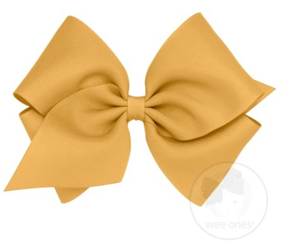 Mini King Grosgrain Bow - Old Gold Accessories Wee Ones   