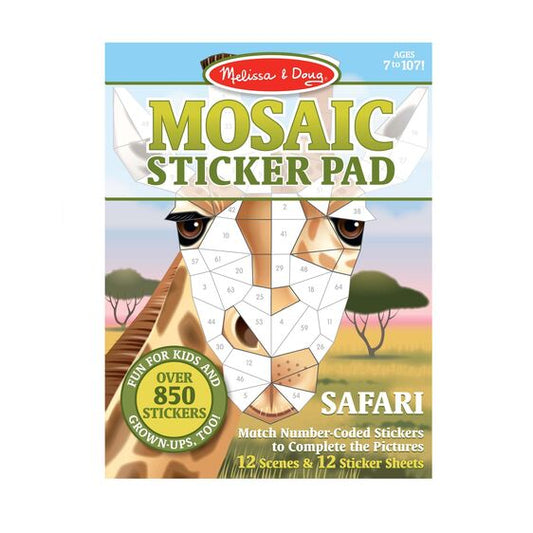 Mosaic Sticker Pad - Safari Animals Toys Melissa & Doug   