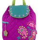 Small Quilted Backpack Accessories Stephen Joseph Paisley Garden  