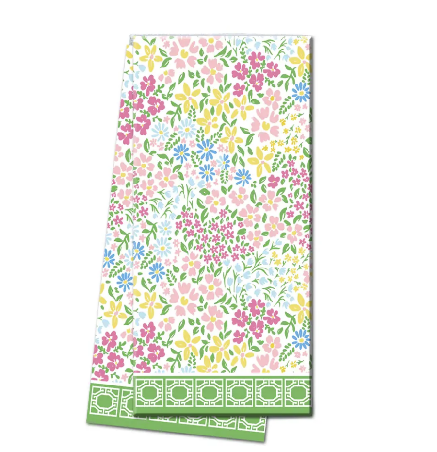 Palm Beach Floral Cotton Tea Towel Gifts WH Hostess   