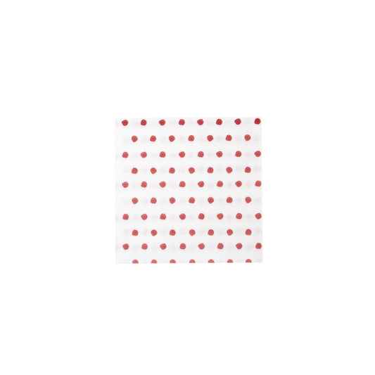 Papersoft Napkins Dot Red Cocktail Napkins (Pack of 20) Home Decor Vietri   