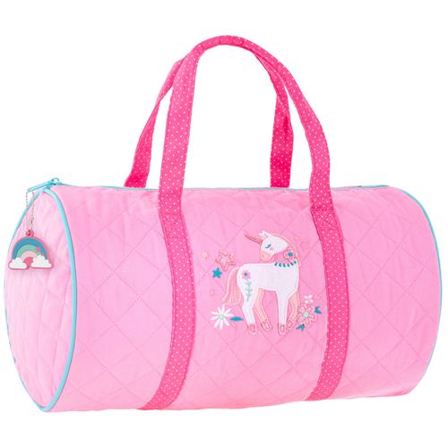 Pink Unicorn Quilted Duffle Kids Backpacks + Bags Stephen Joseph   