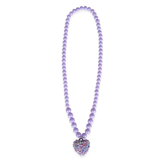 Rockin Heart Necklace - Purple Kids Jewelry Great Pretenders