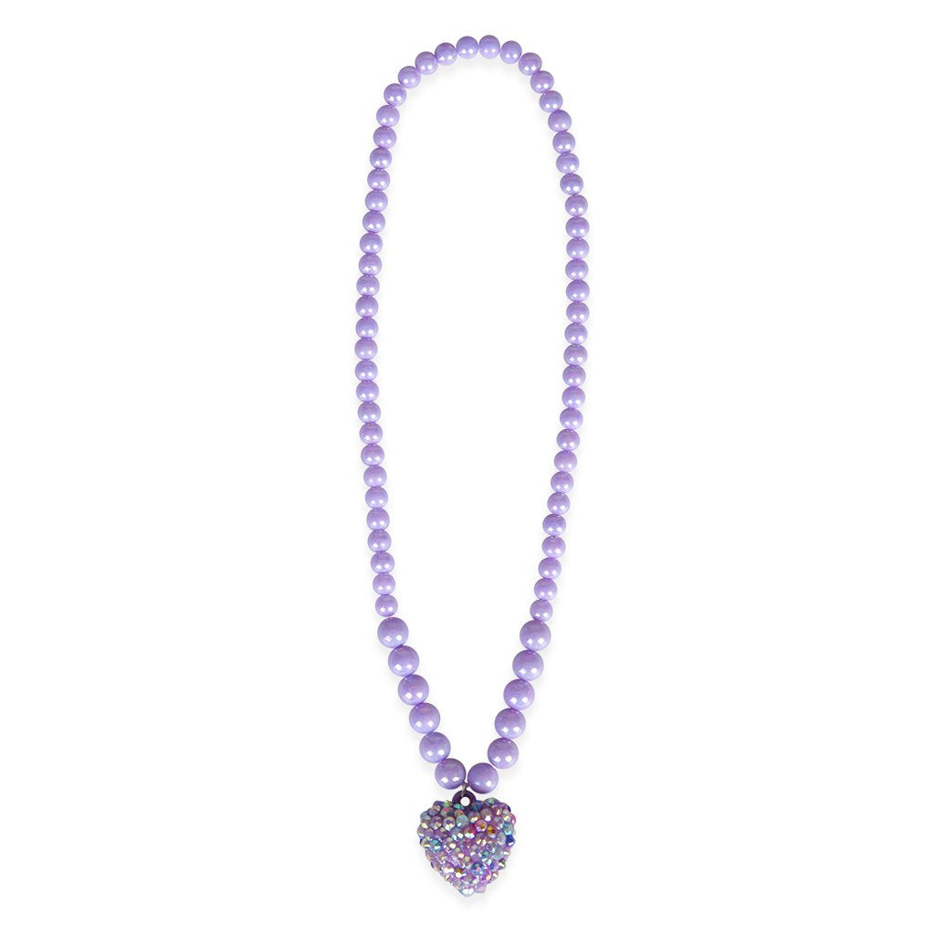Rockin Heart Necklace - Purple Accessories Great Pretenders   
