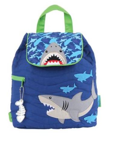 Small Quilted Backpack Accessories Stephen Joseph Shark  