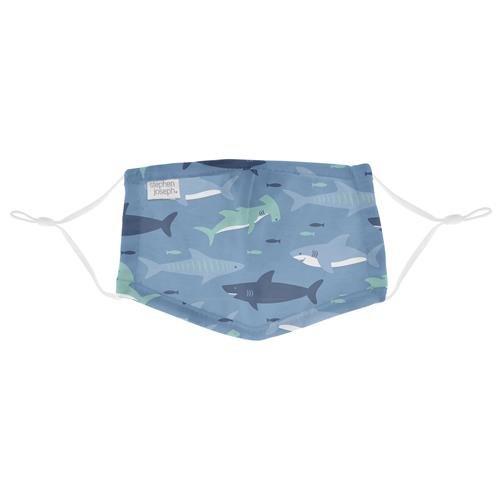 Kid's Cotton Face Mask - Shark Kids Misc Accessories Stephen Joseph   