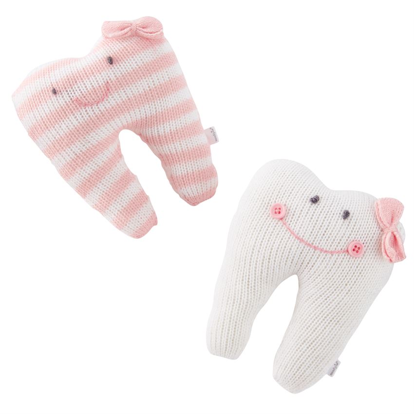 Solid Ivory Tooth Fairy Pillow Gifts Mudpie Pink  
