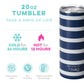 20 oz Tumbler - Nantucket Navy Gifts Swig   
