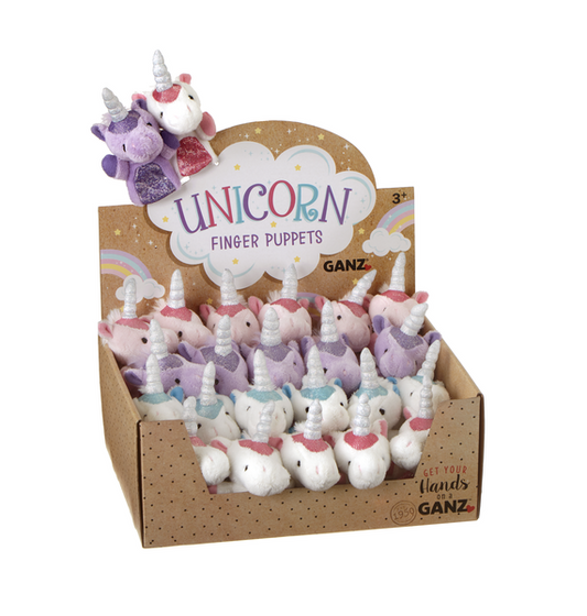 Unicorn Finger Puppets Plush Baby Ganz   