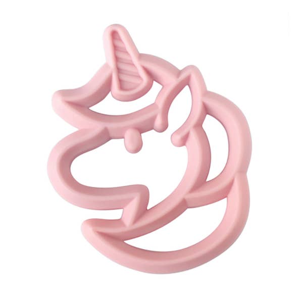 Chew Crew Silicone Baby Teether - Light Pink Unicorn Gifts Itzy Ritzy   