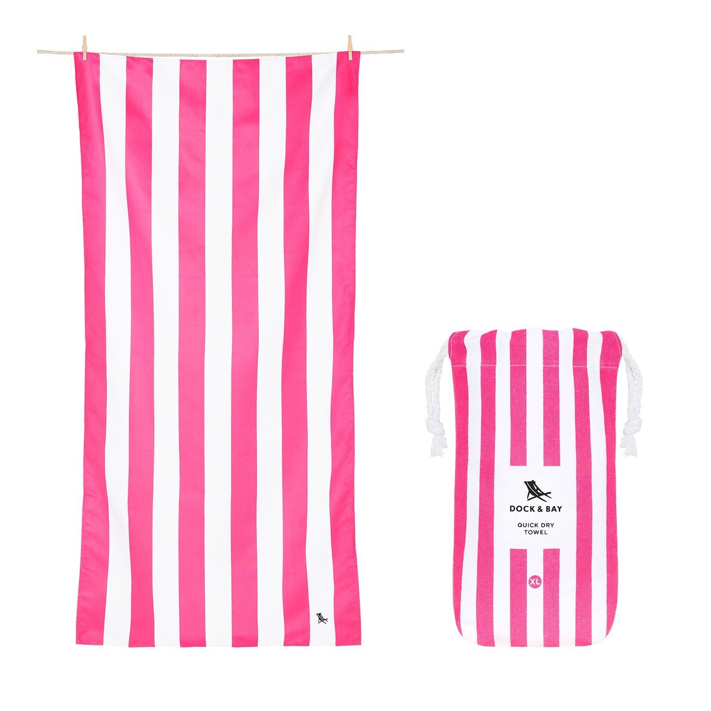 Cabana XLarge Towel - Phi Phi Pink Gifts Dock & Bay   